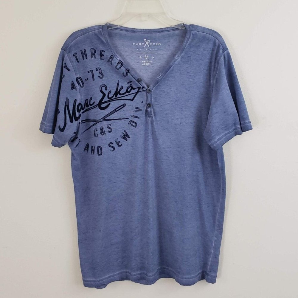 Marc Ecko Short Sleeve T-Shirt Blue Size Medium